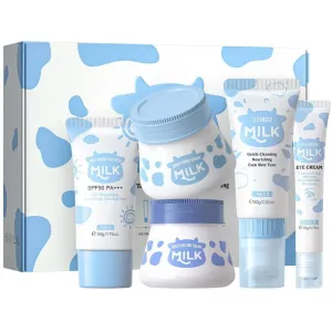 Laikou Milk Skincare 5 Pcs Set (Cleanser + Eye Cream + Mosturizing Cream + Brightening Cream + Sunscreen)